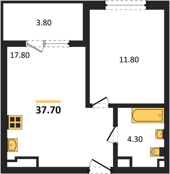 Studio Apartment in Neskuchnyy Sad, Sochi