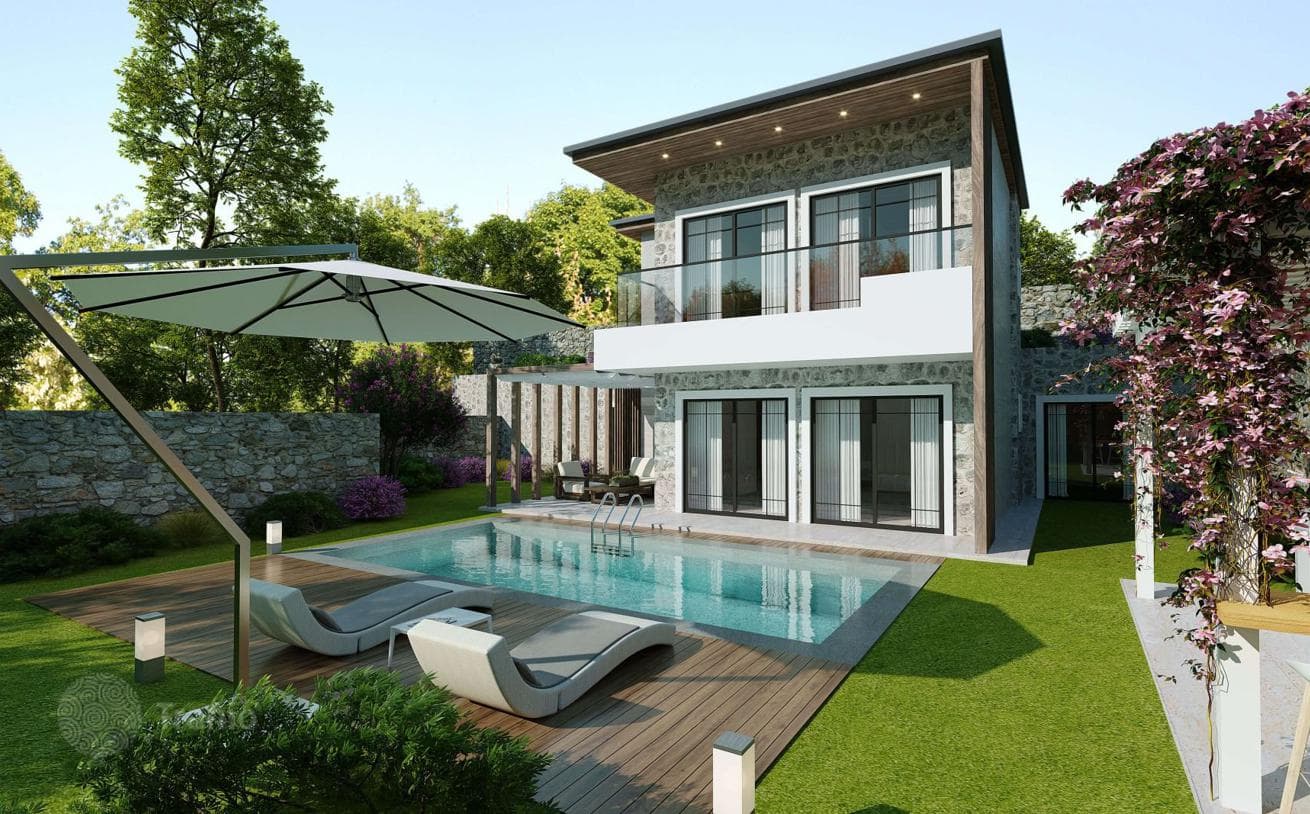 4-Bedroom Villa with Private Pool and Stone Cladding in Bodrum, photo 5