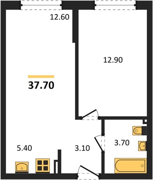 1-Bedroom Apartment in Porto-Novo, Tsemdolina