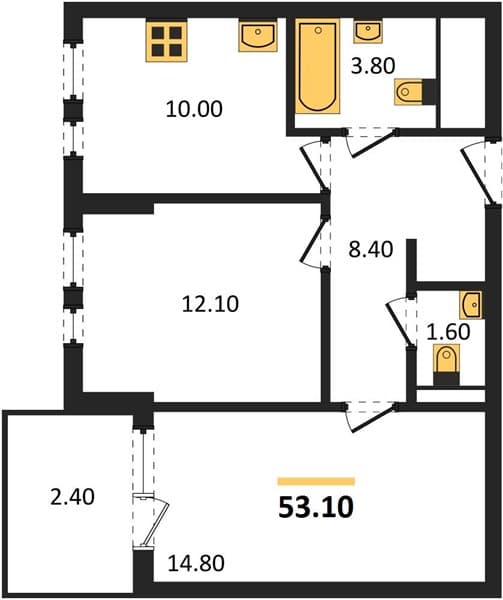 2-Bedroom Apartment with Sea View in Novorossiysk