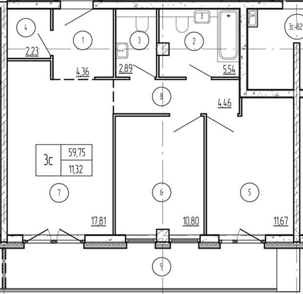 1-Bedroom Apartment with Sea View in Anapa