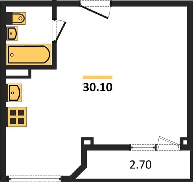 Studio Apartment with Shared Pool in Sochi