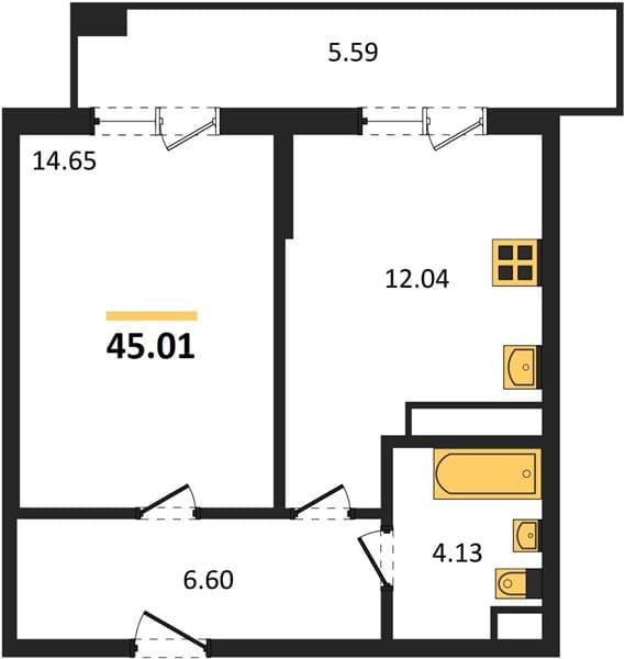 Studio Apartment in Marine Garden Sochi 4* Hotels and Resort, Sochi