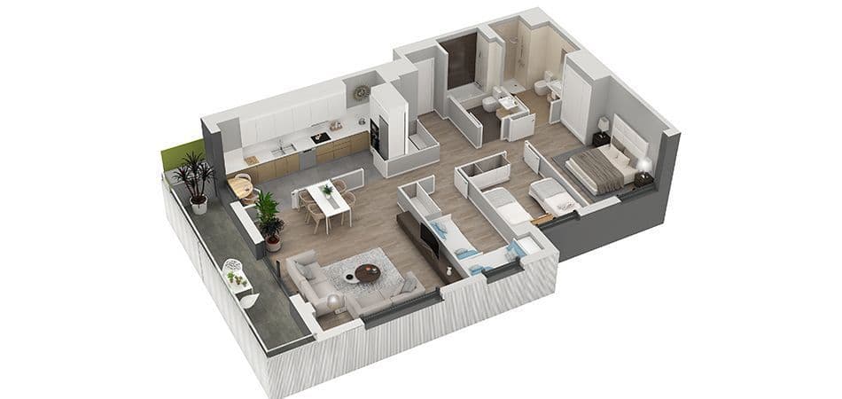 Квартира в Барселоне, Испания, 58 м², фото 3