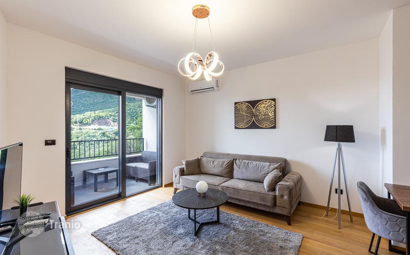 1-Bedroom Apartment with Sea and Mountain Views in Becici, Budva