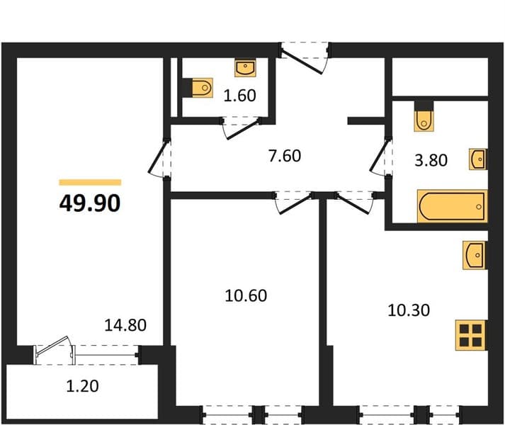 2-Bedroom Apartment with Sea View in Novorossiysk