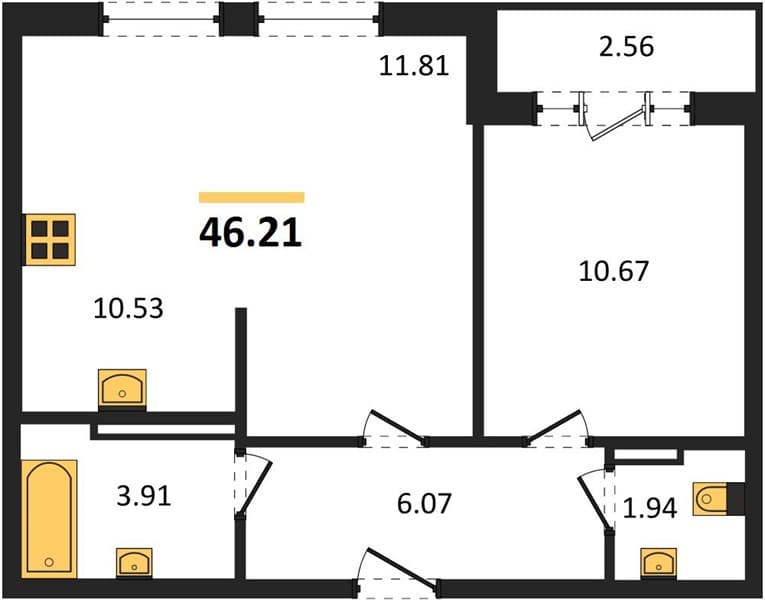 1-Bedroom Apartment in Svetsky Les, Sochi