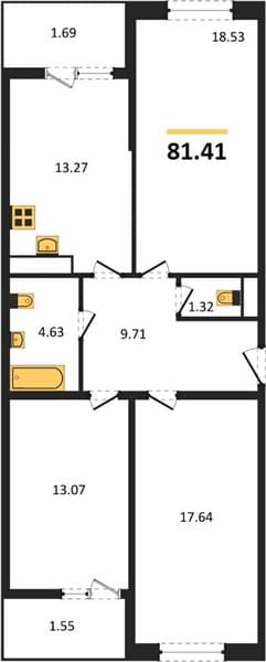 2-Bedroom Apartment in Centralny Complex, Anapa