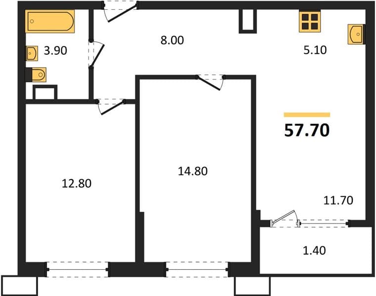 1-Bedroom Apartment in Porto-Novo, Tsemdolina