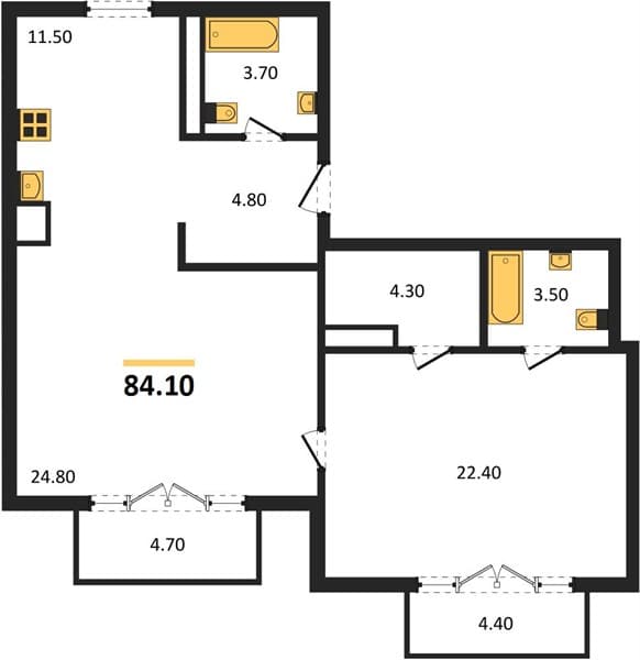 1-Bedroom Apartment in LeePrime Residence Polyana Sochi, Esto-Sadok, Sochi