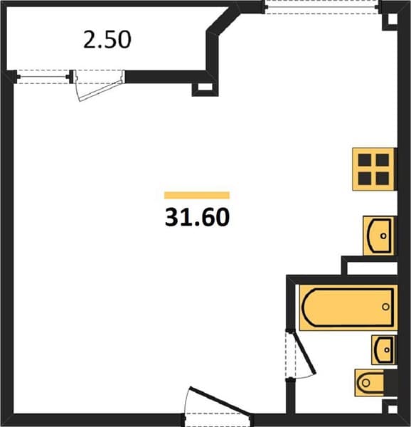 Studio Apartment with Shared Pool in Mamayaka, Sochi