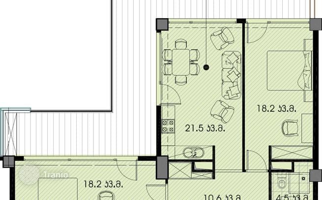 2-Bedroom Apartment with Spacious Balcony in Tbilisi City Center, photo 2