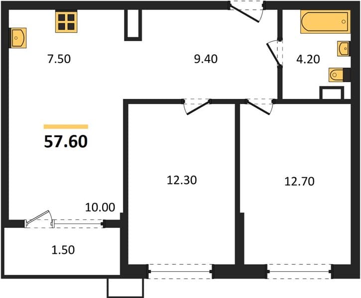 1-Bedroom Apartment in Porto-Novo, Tsemdolina