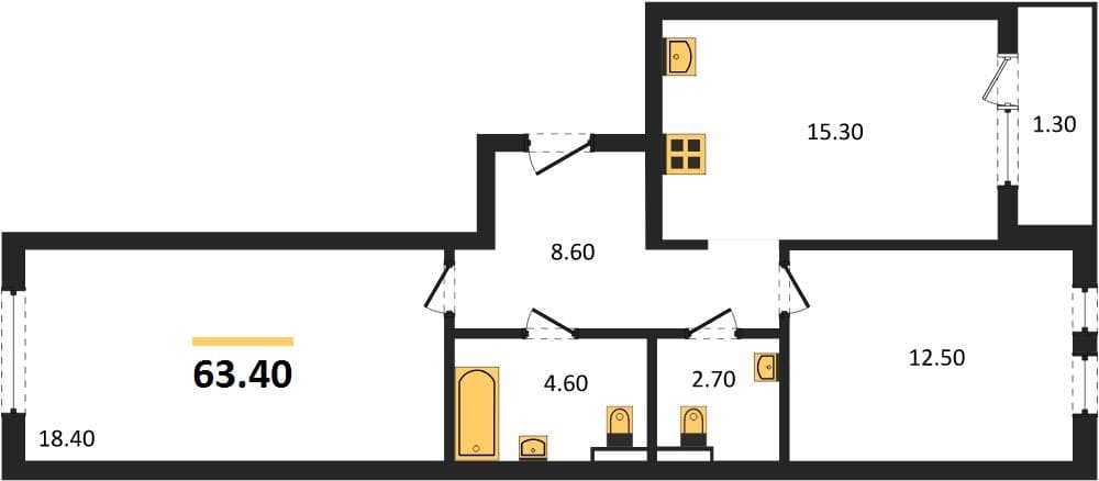 1-Bedroom Apartment with Sea View in Novorossiysk