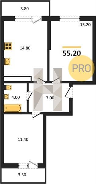 1-Bedroom Apartment in Clouds-3, Novorossiysk