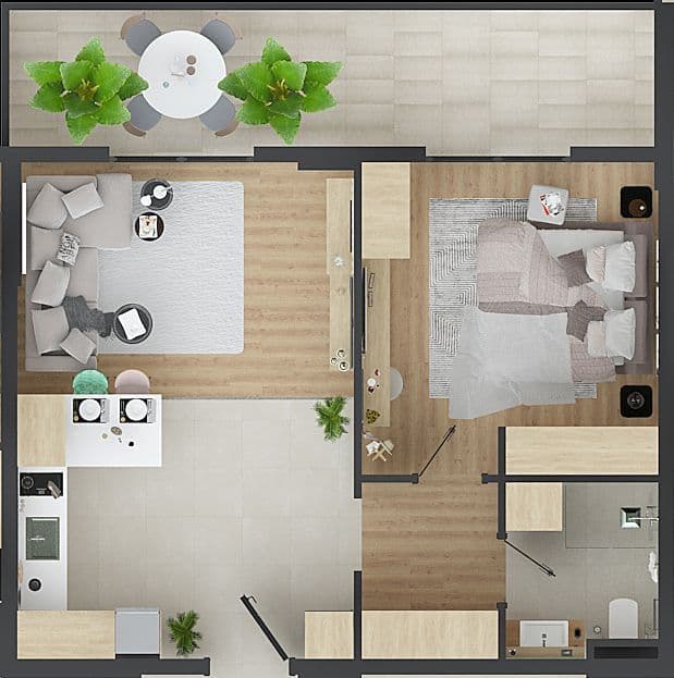 Квартира в Баре, Черногория, 60 м², фото 2