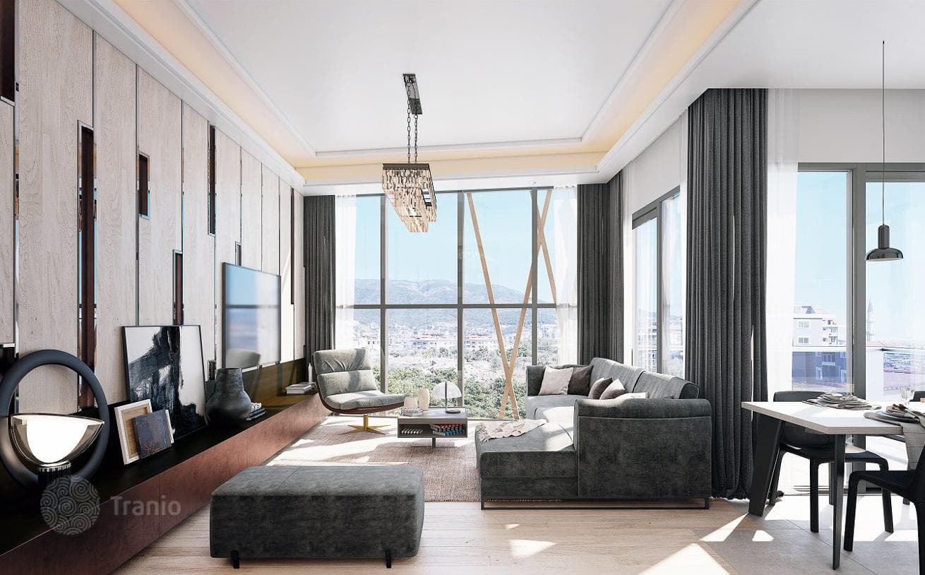 Modern Residential Complex with Pools and Round-the-Clock Security in Alanya