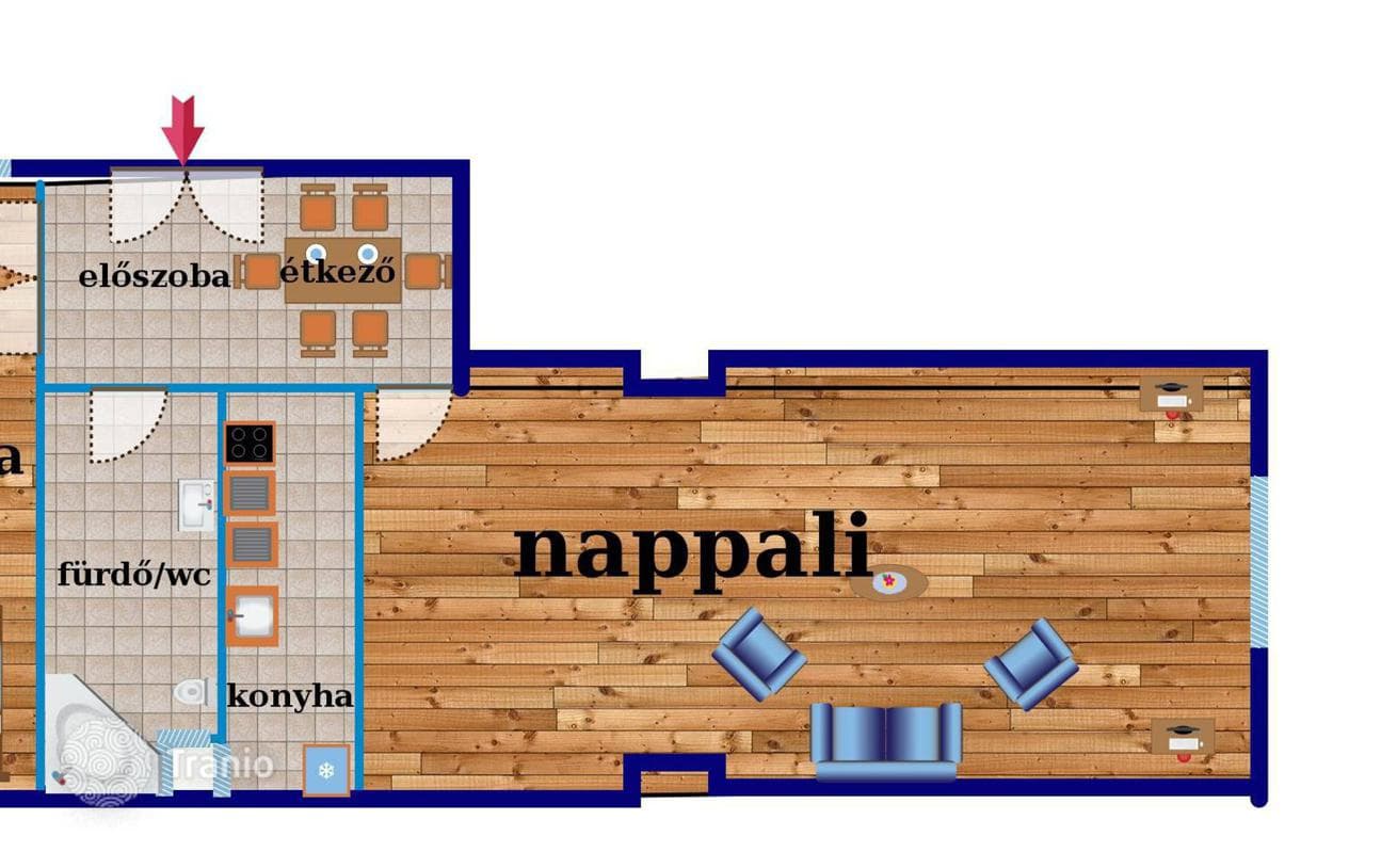 3-комнатная квартира 66 м² в Районе V (Белварош-Липотвароше), Венгрия, фото 2