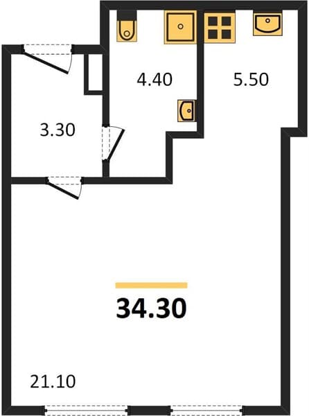 Studio Apartment in Letny, Sochi
