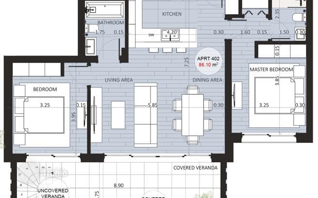 2-Bedroom Penthouse in Germasoyia, Limassol