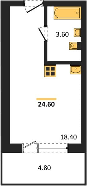 Studio Apartment in Neskuchnyy Sad, Sochi
