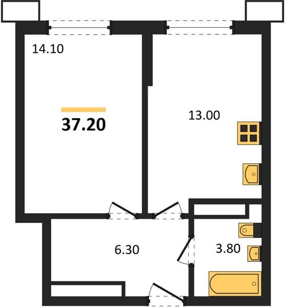 Studio Apartment on the 12th Floor in Porto-Novo, Tsemdolina, Novorossiysk