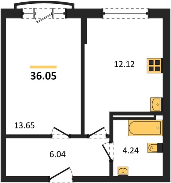 1-Bedroom Apartment in Svetsky Les, Sochi