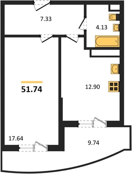 1-Bedroom Apartment with Pool in Khosta, Sochi