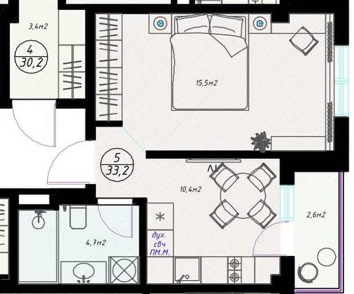 Studio Apartment in Olivia, Sochi