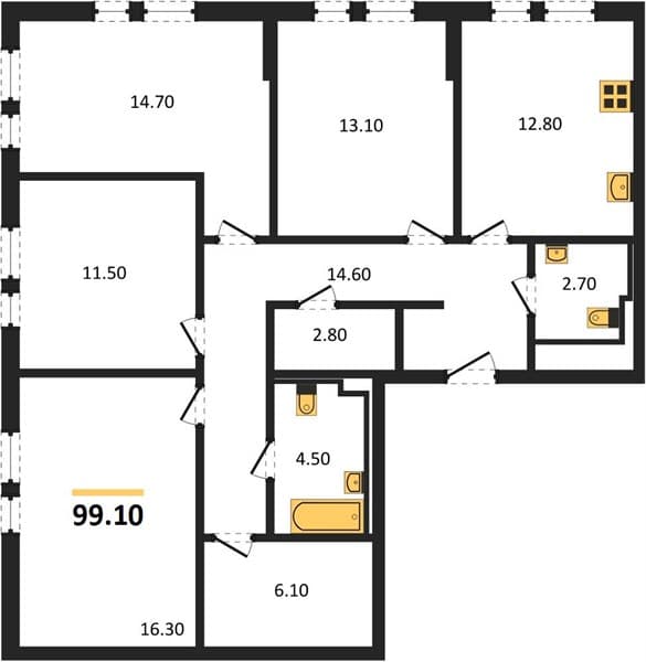 3-Bedroom Apartment with Sea View in Novorossiysk