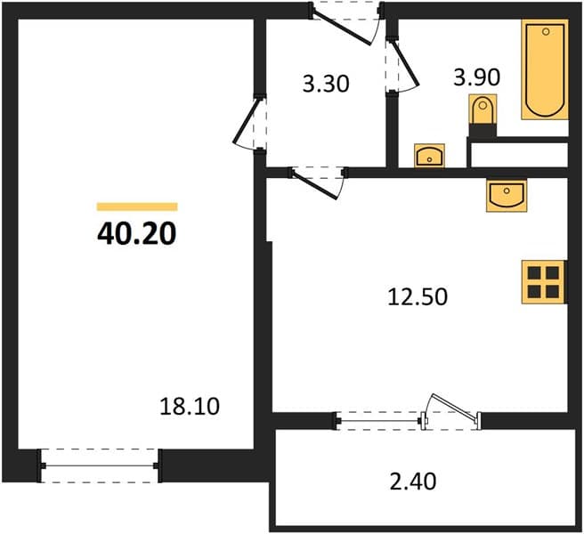 1-Bedroom Apartment in Anapa