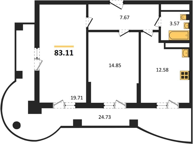 1-Bedroom Apartment in Marine Garden Sochi 4* Hotels and Resort, Sochi