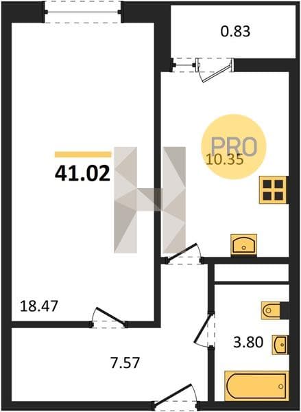 1-Bedroom Apartment in Central (Gamma) Complex, Anapa