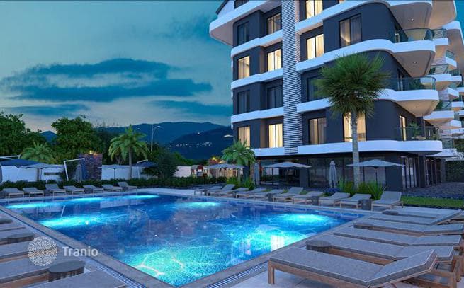 New Apartments with Shared Pool and Gym in Oba, Alanya