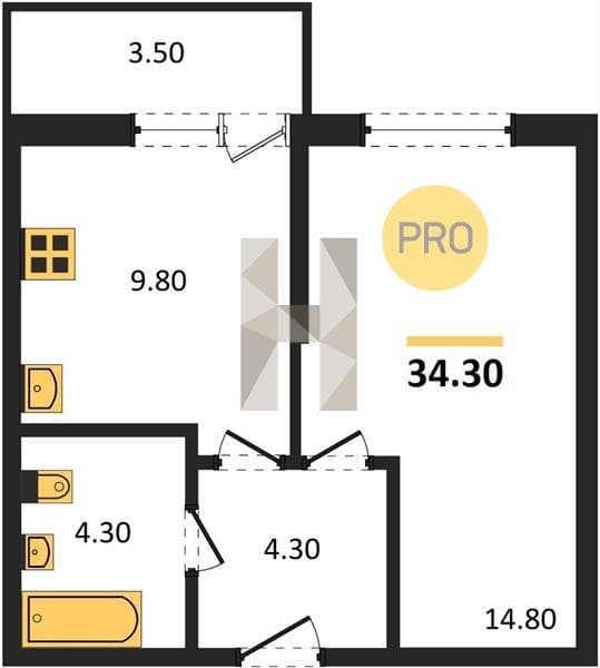 Studio Apartment in Flora, Kudepsta, Sochi