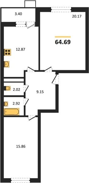 2-Bedroom Apartment in Sady u Morya, Temryuk