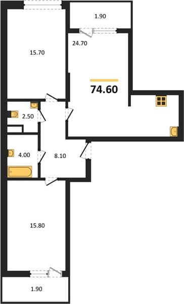 1-Bedroom Apartment with Sea View in Supsekh