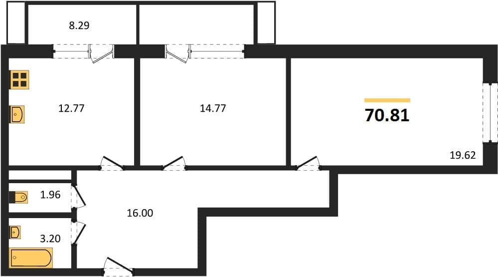 2-Bedroom Apartment in Sady u Morya, Temryuk