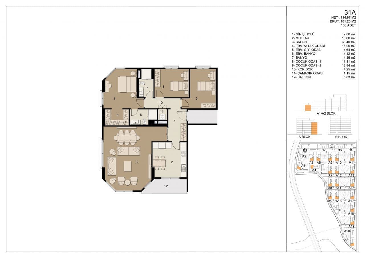 Апартаменты в Стамбуле, Турция, 181.2 м², фото 5