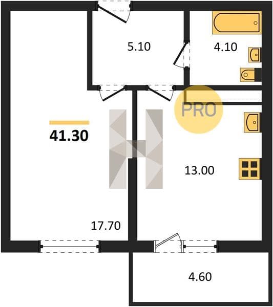 1-Bedroom Apartment in Oblaka-3, Novorossiysk