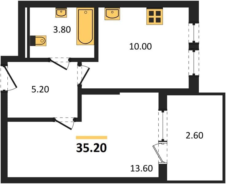 Studio Apartment with Sea View in Novorossiysk