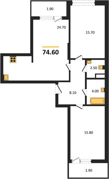 2-Bedroom Apartment with Sea View in Supsekh