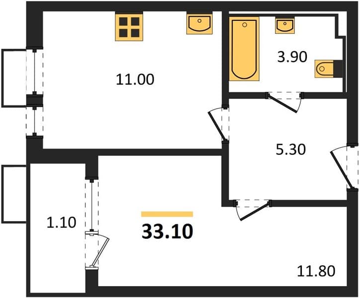 1-Bedroom Apartment in Barsa, Novorossiysk