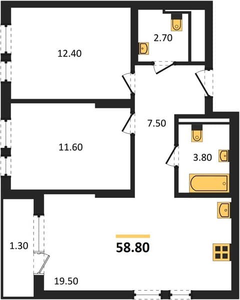 1-Bedroom Apartment with Sea View in Novorossiysk