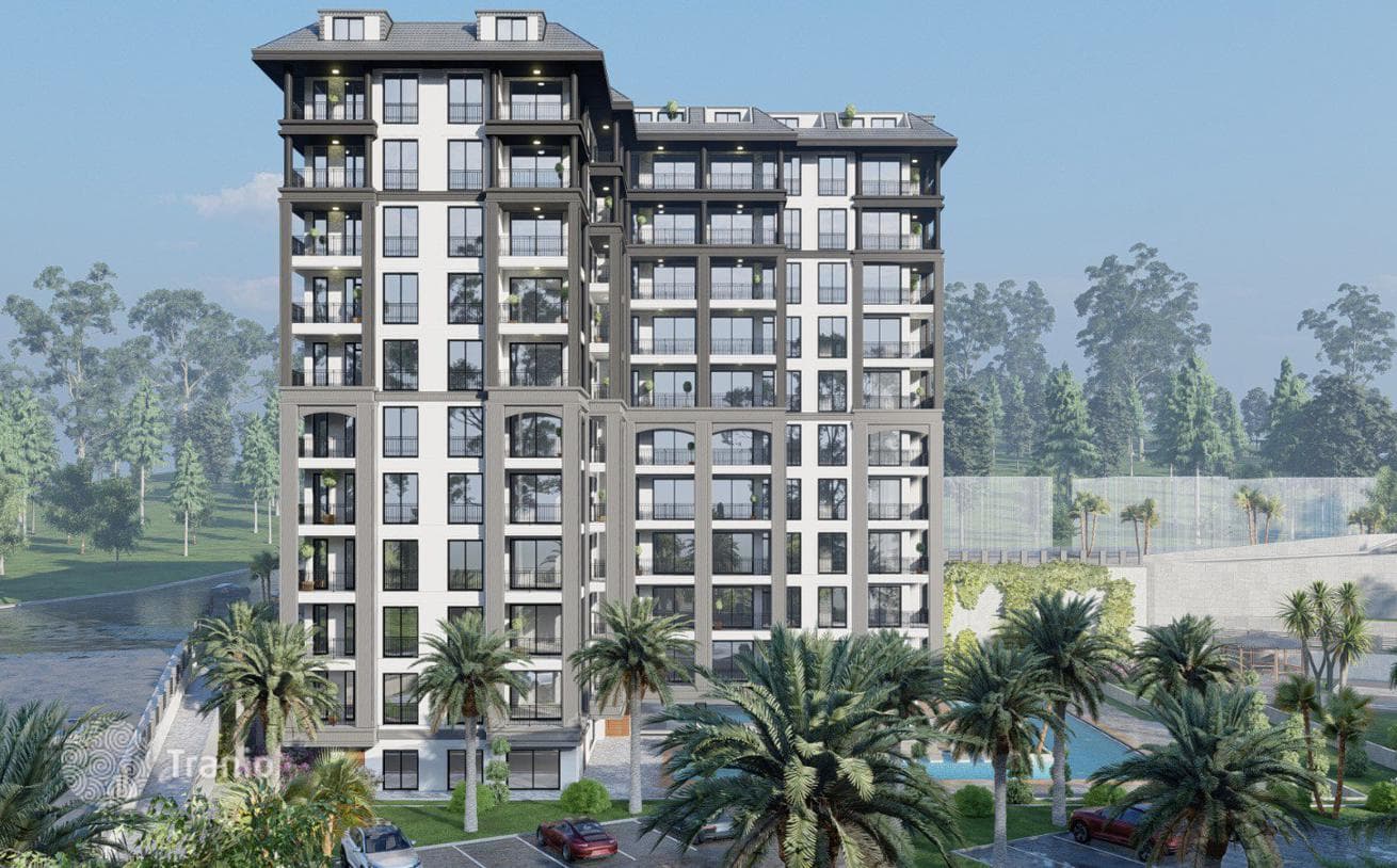 New Apartments with Shared Pool in Avsallar, 15 Minutes Walk from Incekum Beach