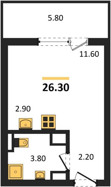 Studio Apartment in Gorny Kvartal, Sochi