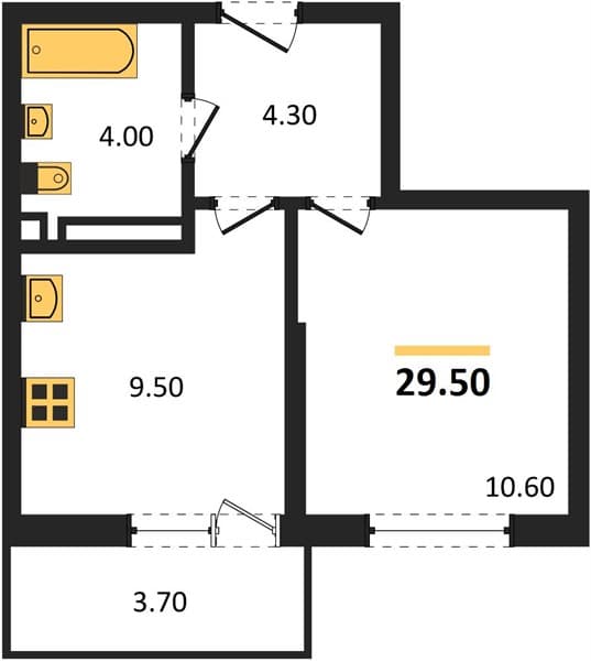Studio Apartment in Lestoría, Sochi