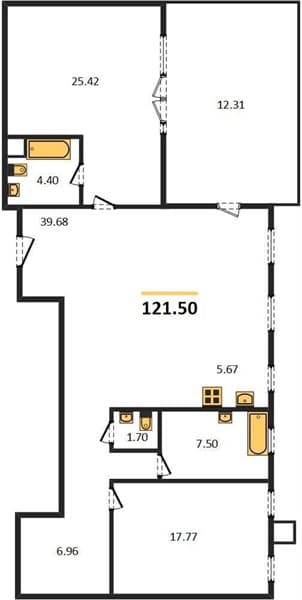 2-Bedroom Apartment on the 21st Floor in Fort Admiral, Tuapse