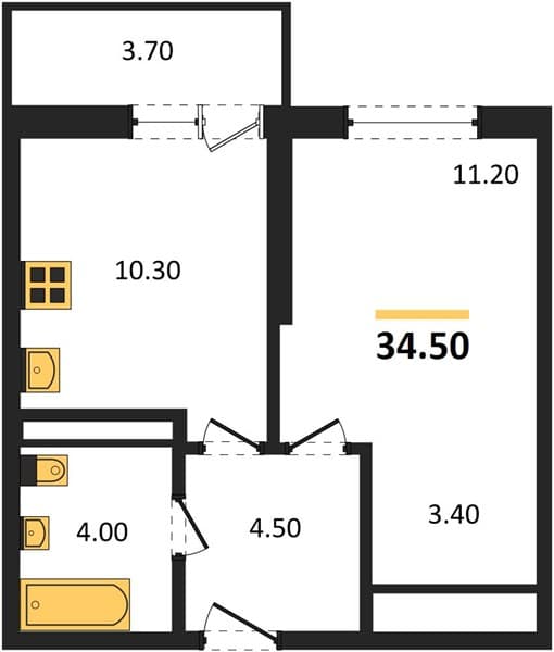 Studio Apartment in Lestoria, Sochi