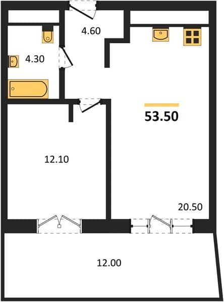 1-Bedroom Apartment in Morello Hotel Complex, Anapa